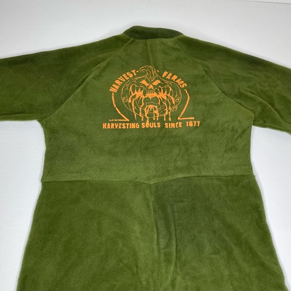 Halloween Costume Harvester Scary Pumpkin Man Kids Sz 12-14 - Picture 3 of 10